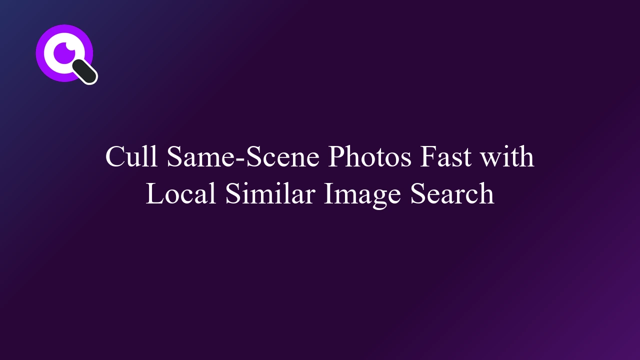Cull Same-Scene Photos Fast with Local Similar Image Search